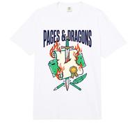 Pages & Dragons Libro Fantasía Ficción Espada Y Hechicería Nerd Comfort Colors Adult Heavyweight T-Shirt