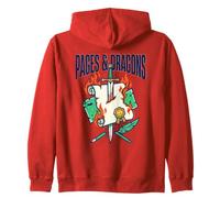 Pages & Dragons Libro Fantasía Ficción Espada Y Hechicería Nerd Sudadera con Capucha