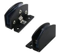 Página de puertas Abrazadera for bisagra de puerta de cristal, aleación de zinc, alta resistencia, 90 grados, varios tamaños, plateada y negra, 2 unidades(Schwarz)