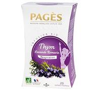 Páginas Infusión Respiración Tomillo Lavanda Romero Orgánico 20 sobres (paquete de 3)