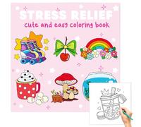 Páginas para colorear de impresión de una sola cara Libros de pintura - Lindo libro para colorear, aprendizaje temprano relajante relajante juego de del estrés para niños adultos