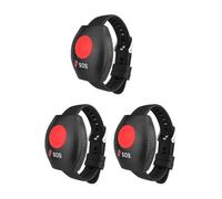 PAGJHRFJG 3X Reloj de Pulsera con Transmisor de Control Remoto por Radiofrecuencia, Tipo Reloj, Botón de Llamada, Control Remoto Inalámbrico, Botón de Emergencia SOS de 433 MHz