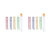 PAGJHRFJG Aguja de Hilo de 16 Piezas, Aguja de Tejer, Aguja de Tapiz, Agujas Dobladas para Ganchillo, Agujas de Zurcir de Ojos Grandes para Tejer Crochet