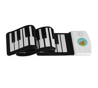 PAGJHRFJG Piano Electrónico Portátil de 49 Teclas con Teclado de Silicona Suave, Compatible con Bluetooth, Regalo para Niños, Color