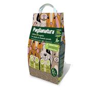Paglianatura Cama de Paja bioactiva para roedores en pellets de 6 mm, Natural y ecológica, Alta absorbencia, 3 kg/6 litros