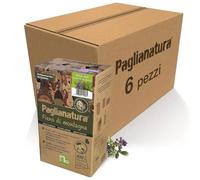 Paglianatura Dispensador de heno natural de montaña 600 g + alfalfa | Porta heno para conejos, roedores y pequeños animales | Práctico e higiénico (6 unidades)