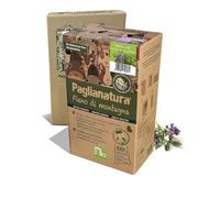 Paglianatura Dispensador de heno Natural Mountain, 600 g, más Alfalfa | Soporte para heno para Conejos, roedores y Animales pequeños | Práctico e higiénico