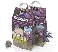 Paglianatura Kit de 2 piezas arena para gatos lavanda aglutinante 2,4 kg/6 l - Fresca fragancia de lavanda, alta absorción, ecológica y fácil de limpiar