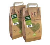 Paglianatura Kit de 2 Piezas, Bolitas de heno de Paja de 3 kg, pienso Compacto para Conejos y roedores, Rico en Fibra y Saludable para la digestión