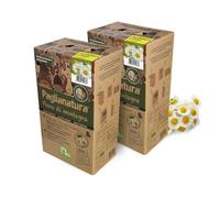 Paglianatura Kit de 2 Piezas: Paja de heno de montaña de 600 g con manzanilla en dispensador, alimento Natural y aromaterapia para Conejos y roedores