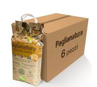 Paglianatura Kit de 6 Bolsas de heno Natural de 1300 g con Zanahoria, alimento Rico en Fibra y Vitamina A para Conejos, cobayas y roedores, promueve la digestión y la Salud de los Dientes