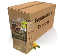 Paglianatura Kit de 6 Piezas: dispensador de heno Straw Mountain con Diente de león | 100% Natural, Rico en Fibra | Alimento para Conejos, roedores y Animales pequeños | Nutrición Sana y equilibrada