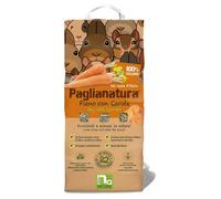 Paglianatura Paja de heno Natural con Zanahoria, 1300 g, alimento Rico en Fibra y Sabor para Conejos, roedores y Animales pequeños
