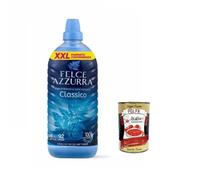 PAGLIERI Felce Azzurra Suavizante concentrado perfumado Classico, fragancia de larga duración, 92 lavados, 1840 ml + Polpa italiana Gourmet 400 g