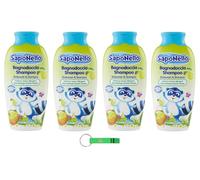 Paglieri SapoNello Bagnodoccia Champú Pera, gel de ducha y champú con pera, fórmula sin lágrimas, piel hidratada 400 ml + llavero Beni Culinari gratuito