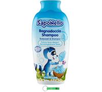 Paglieri SapoNello - Champú Bagnodoccia Zucchero Filato, gel de ducha y champú con algodón de azúcar, fórmula sin lágrimas, piel hidratada 400 ml + llavero Beni Culinari gratuito