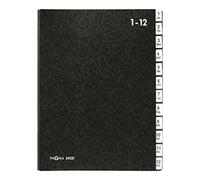 Pagna 24121 - Carpeta organizadora (12 separadores mensuales, A4), color negro
