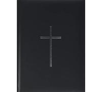Pagna 30913-01 - Libro de condolencias (encuadernación plástica con Acabados Plateados, 195 x 255 mm, 240 páginas), diseño de Cruz, Color Negro