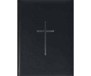 Pagna 30913-01 - Libro de condolencias (encuadernación plástica con Acabados Plateados, 195 x 255 mm, 240 páginas), diseño de Cruz, Color Negro