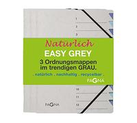 Pagna 44008-00 Easy Grey - Carpetas (12 compartimentos, 3 unidades), color gris