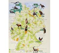 Pagna - Archivador de anillas, diseño de mapa con parques nacionales de Alemania (A4, 2 anillas)