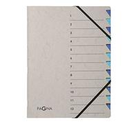 Pagna - Carpeta archivadora (7 compartimentos Easy Grey, color azul