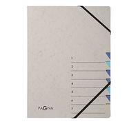 Pagna - Carpeta archivadora (7 compartimentos Easy Grey, color azul