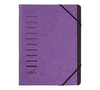 Pagna Carpeta clasificadora, 7 compartimentos, color berenjena