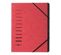 Pagna Carpeta clasificadora, 7 compartimentos, color rojo 7-teilig