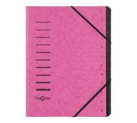 Pagna Carpeta clasificadora, 7 compartimentos, color rosa oscuro