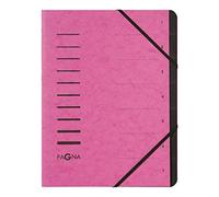 Pagna Carpeta clasificadora, 7 compartimentos, color rosa oscuro