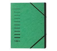 Pagna Carpeta clasificadora, 7 compartimentos, color verde 7-teilig