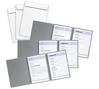 Pagna - Juego de carpetas para currículum vitae (3 unidades), color gris