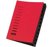 PAGNA Ordnungsmappe, DIN A4, aus Karton, 12 Fächer, rot