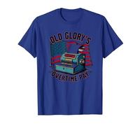 Pago de Horas Extras de Old Glory Camiseta, Hombre, Azul Real, 3XL