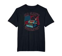 Pago de Horas Extras de Old Glory Camiseta, Hombre Tallas Grandes, Negro, 3X Alto