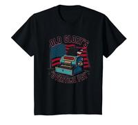Pago de Horas Extras de Old Glory Camiseta, Niños, Negro, 3 años