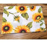 Pago Poco Mantel rectangular con estampado de girasoles, 100% algodón. Medidas: 140 x 180 - 140 x 240 cm