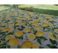 Pago Poco Mantel rectangular con estampado de limones y ramas de olivo... 100% algodón. Medidas: 140 x 180 - 140 x 240 cm. ¡¡Mejor precio!!!!! Fabricado en Italia. (140 x 240)