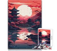 Pagoda del Amanecer de Japón, Rompecabezas de 1000 Piezas para Adultos, Juego Creativo de resolución de Problemas, Idea de Regalo Memorable y conmovedora, tamaño 50x75cm