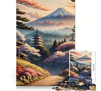 Pagoda en Primavera, Rompecabezas de 1000 Piezas para Adolescentes, Juguete de lógica, Suave, Relajante, Corte preciso, Regalo preciado (38x52cm)