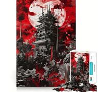 Pagoda Paisaje de Japón Rompecabezas de 1000 Piezas para Adultos Regalos Juego de ingenio Ocio Diversión Calidad Borde Encantador Regalo (38x26cm)