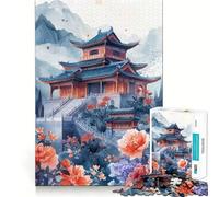 Pagoda Paisaje de Japón Rompecabezas de 1000 Piezas para Adultos Regalos Juego de ingenio Ocio Diversión Calidad Borde Encantador Regalo (38x52cm)