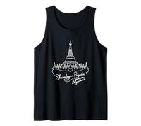 Pagoda Shwedagon, Yangon, Myanmar, arte y recuerdo Camiseta sin Mangas
