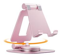 PAGUON Nulaxy Soporte Giratorio 360 para teléfono Celular, Totalmente Ajustable, Plegable, Soporte para teléfono de Escritorio, Base Gruesa, Compatible con Todos los teléfonos, Nintendo Switch, Negro