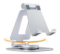 PAGUON Nulaxy Soporte Giratorio 360 para teléfono Celular, Totalmente Ajustable, Plegable, Soporte para teléfono de Escritorio, Base Gruesa, Compatible con Todos los teléfonos, Nintendo Switch, Negro