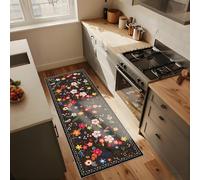 PaGuvFng Alfombra de Pasillo Antideslizante Alfombra Entrada Fácil de Limpiar Felpudo Entrada Casa para Salón Cocina Lavadero Alfombra Pasillo Larga Alfombra Antideslizante 60 x 80 cm