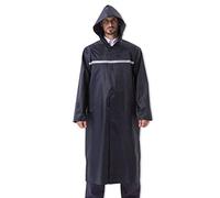 Pahajim Chaqueta de Lluvia Larga para Adultos, Chaqueta Ripstop Reutilizable con Capucha Ajustable, Chaqueta Impermeable Ligera, Chaqueta Impermeable para Hombres y Mujeres