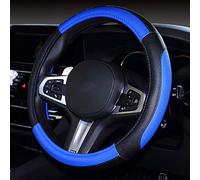 Pahajim Funda Volante Coche Universal de Microfibra Cuero Antideslizante Transpirable Cubre Volante Coche 37-38 cm Protector Volantes para Mujeres Hombres (Azul)