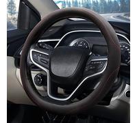 Pahajim Funda Volante Coche Universal Microfibra Cuero Suave Protector Volante Coche Antideslizante Transpirable Durable (Negro línea roja)
